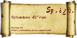 Sztankov Áron névjegykártya